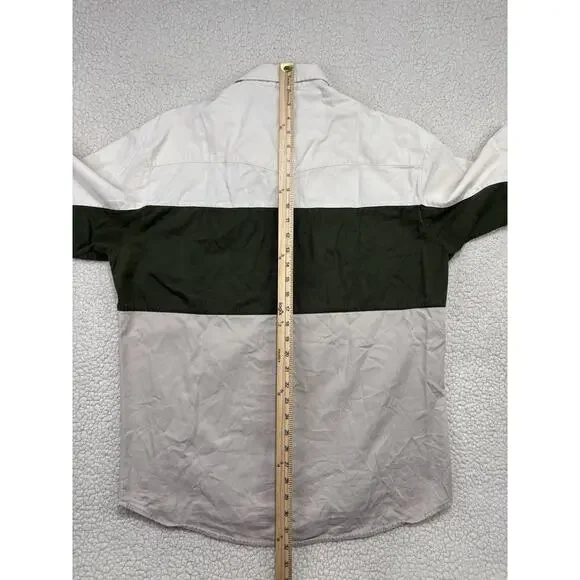 VTG Wrangler Rustler Western Shirt Mens Large Pearl Snap Brushpopper Embroidered - Picture 9 of 9